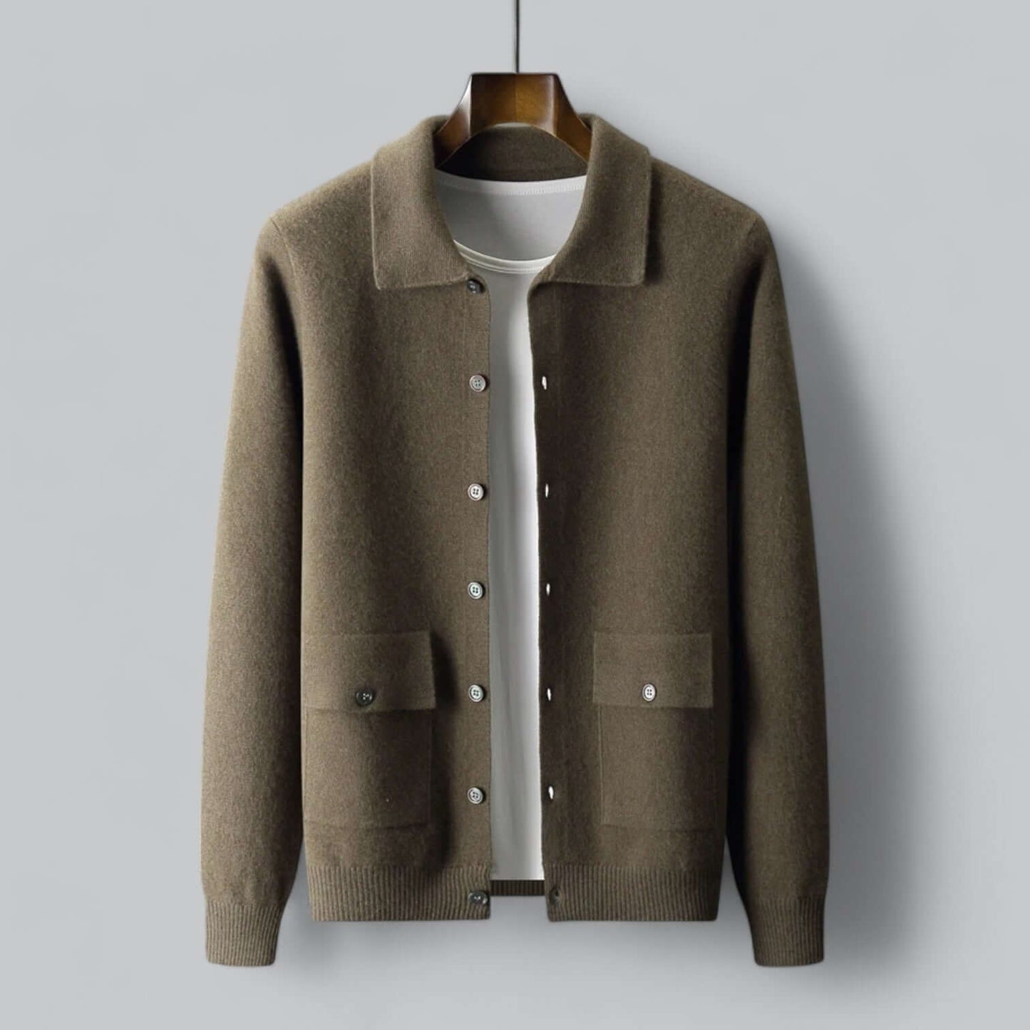 Berg-Feldt | Herren Kaschmir-Mischung Cardigan Jacke