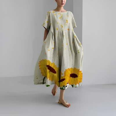 Robe aspect coton avec impression 3D Fudus