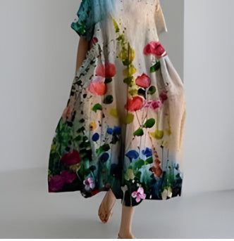 Robe aspect coton avec impression 3D Fudus