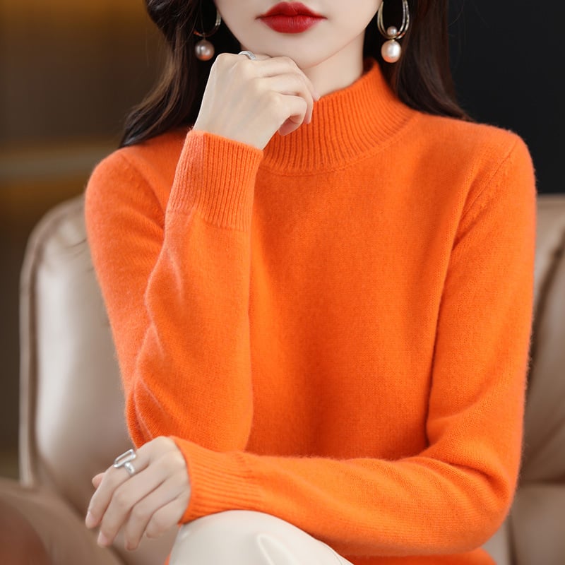 RAQUEL: Pull col roulé en grosse maille