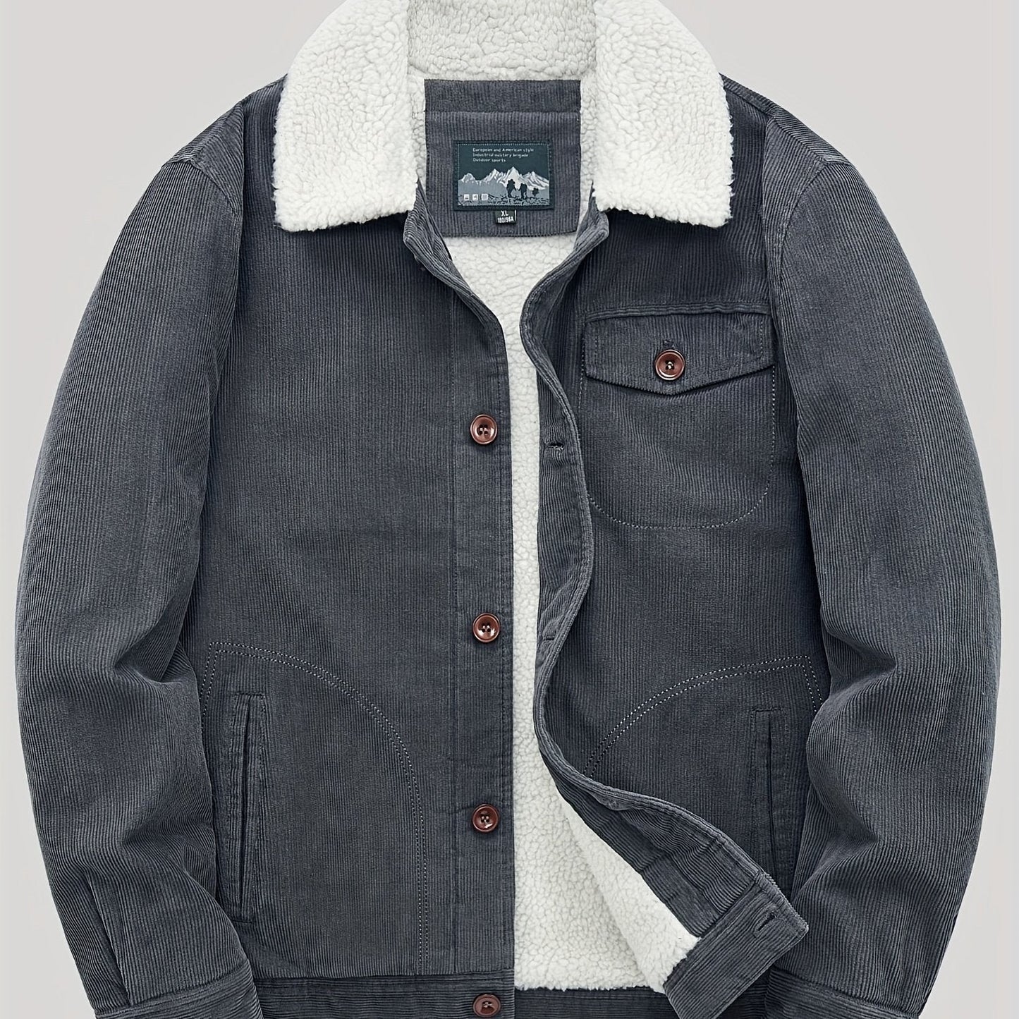 Berg-Feldt | Herren Fleece-Weste mit Knöpfen Warm und Elegant