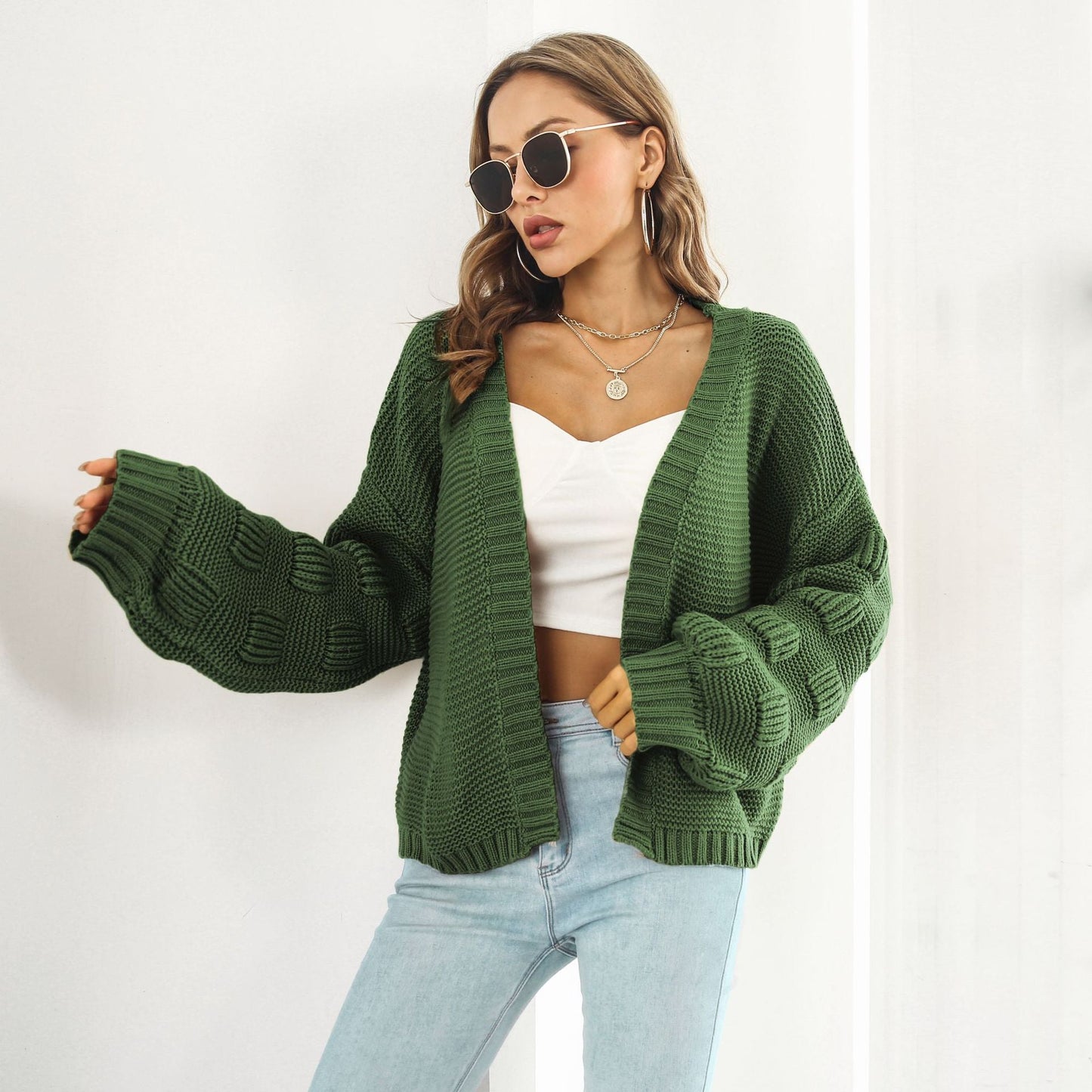Berg-Feldt | Schicke & gemütliche Strickjacke mit Puffärmeln