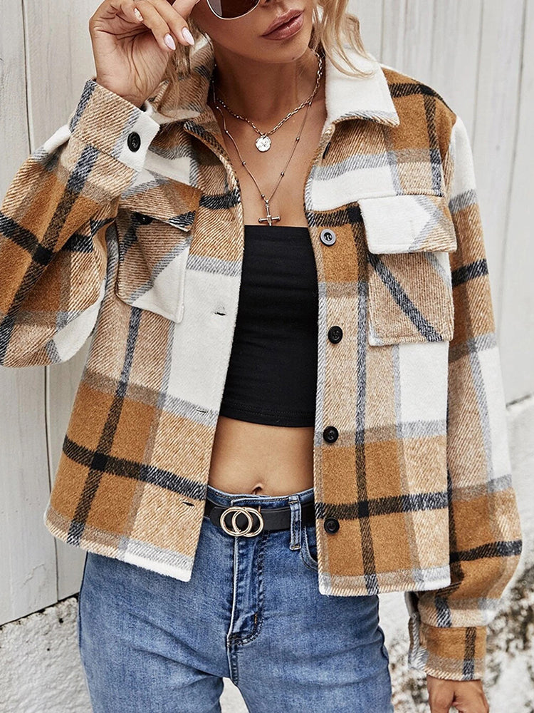 Berg-Feldt | Karierter Kragenjacke mit Brusttaschen