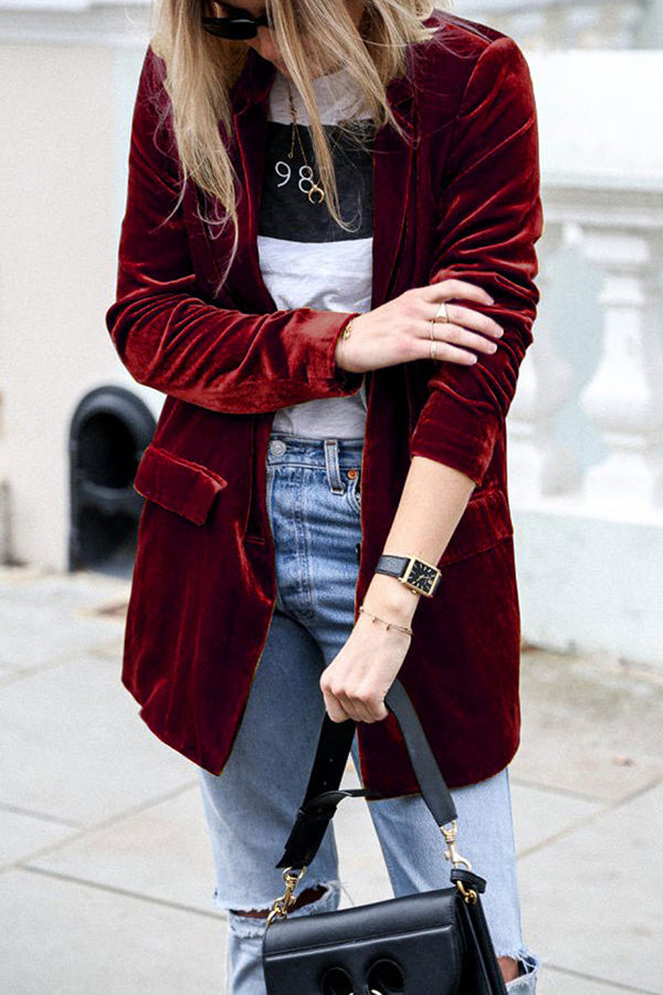 Berg-Feldt | Blazer en velours de style streetwear
