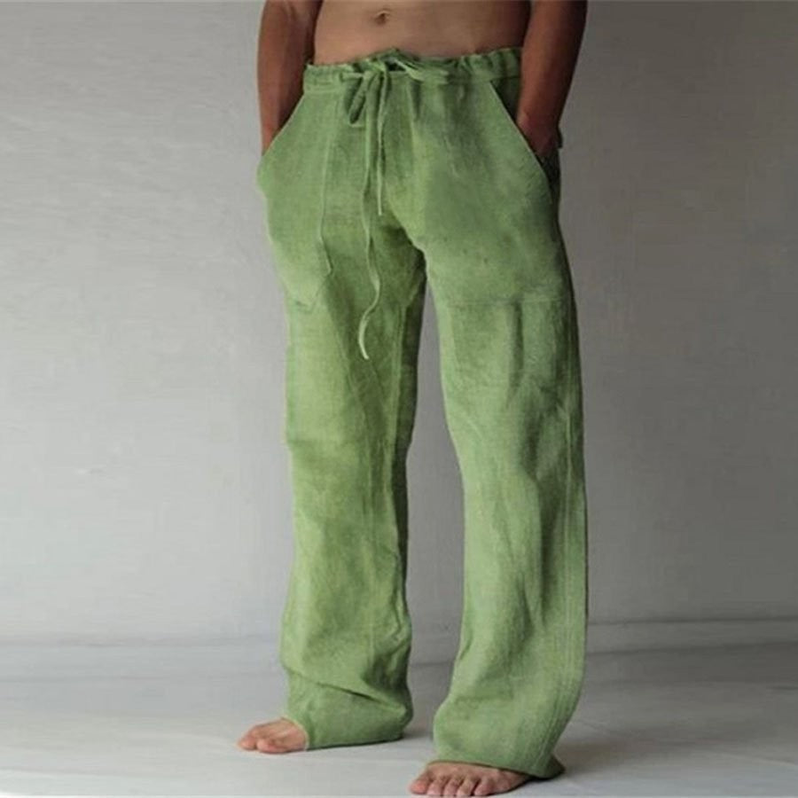 Linen Trousers Anton: Men's Plain Casual Trousers
