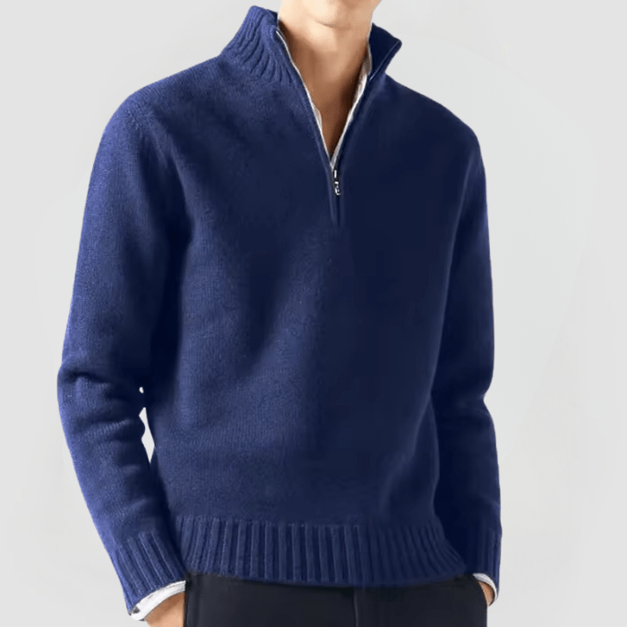 VENHUES Pull en maille zippé