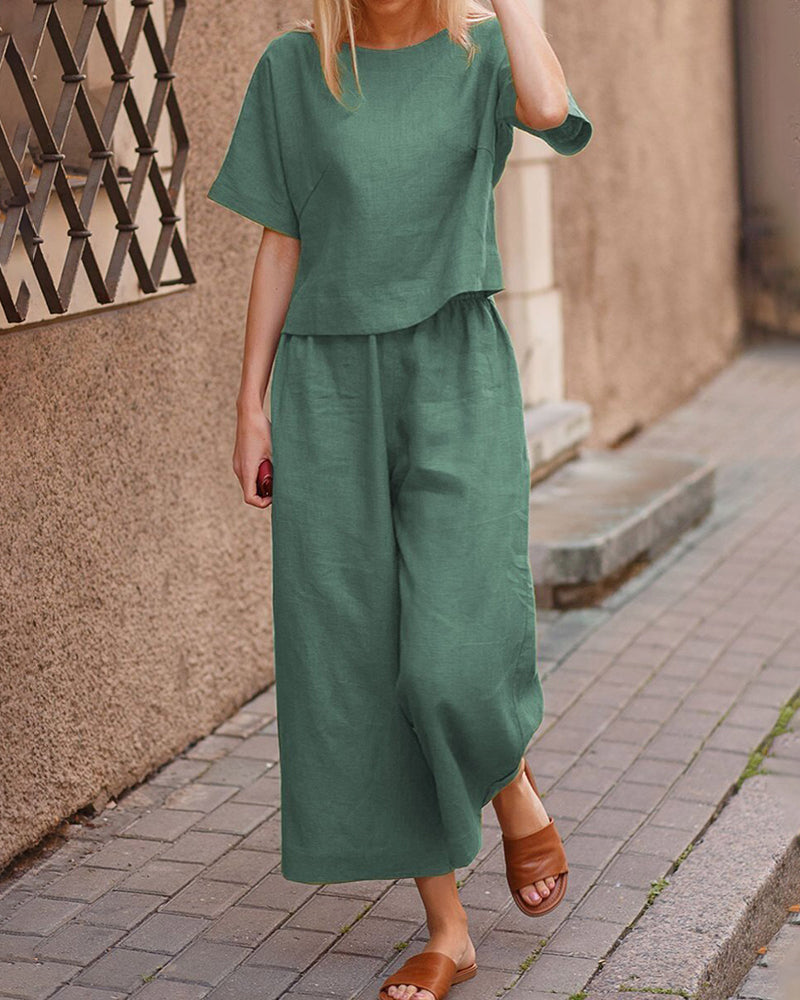 Chloé : Ensemble deux pièces moderne avec haut fluide