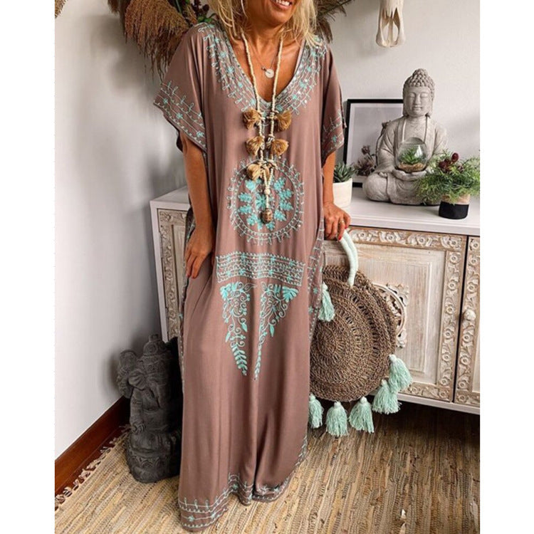 Robe longue Fudus Bohème col en V