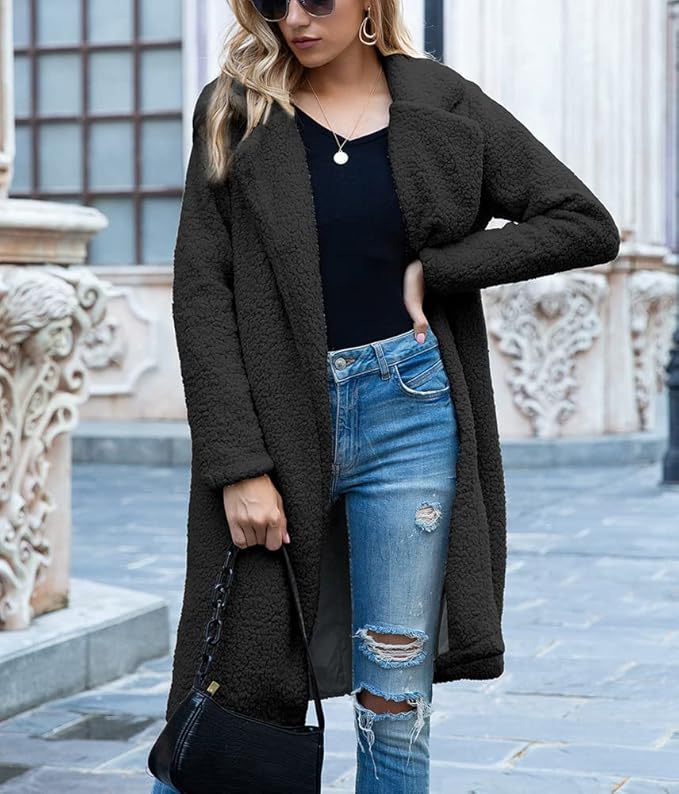 Berg-Feldt | lange Teddyjack Damen - warmer Winter Oversized Mantel