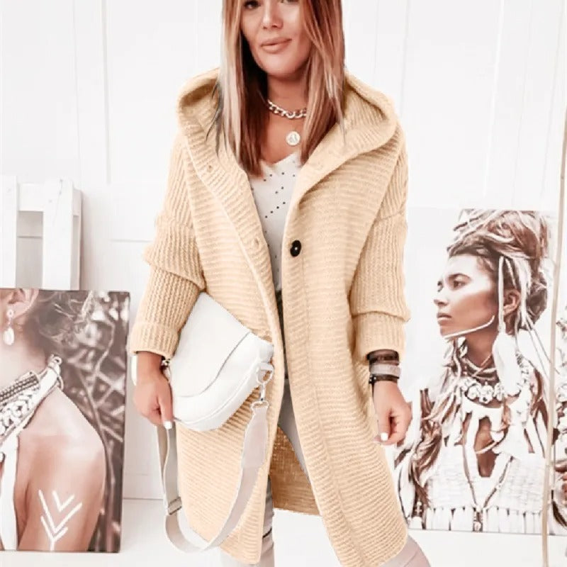 Berg-Feldt | Eleganter Damen Cardigan Mit Kapuze Kaschmir Look