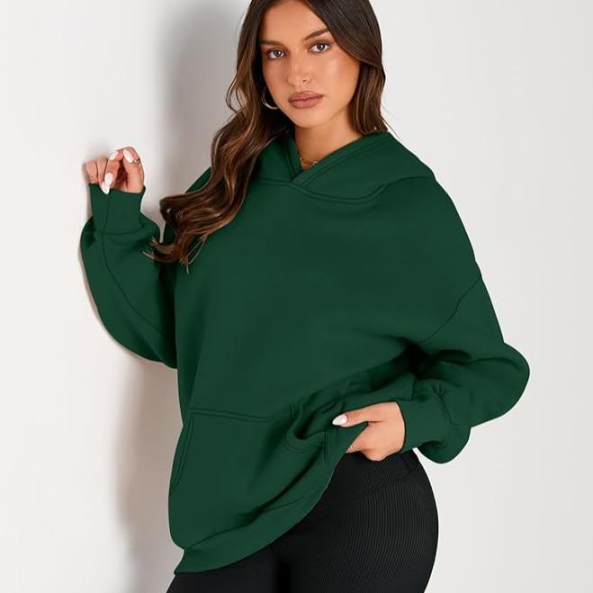 Grand sweat-shirt à capuche à manches longues avec poches de Fudus