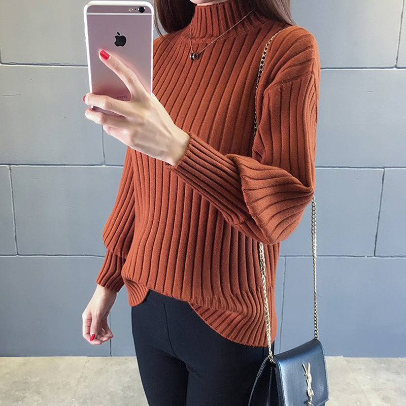 Pull tricoté épais femme, col montant, motif structuré, Berg-Feldt