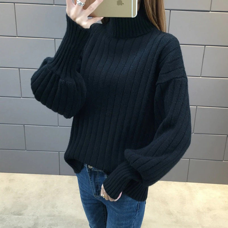 Pull tricoté épais femme, col montant, motif structuré, Berg-Feldt