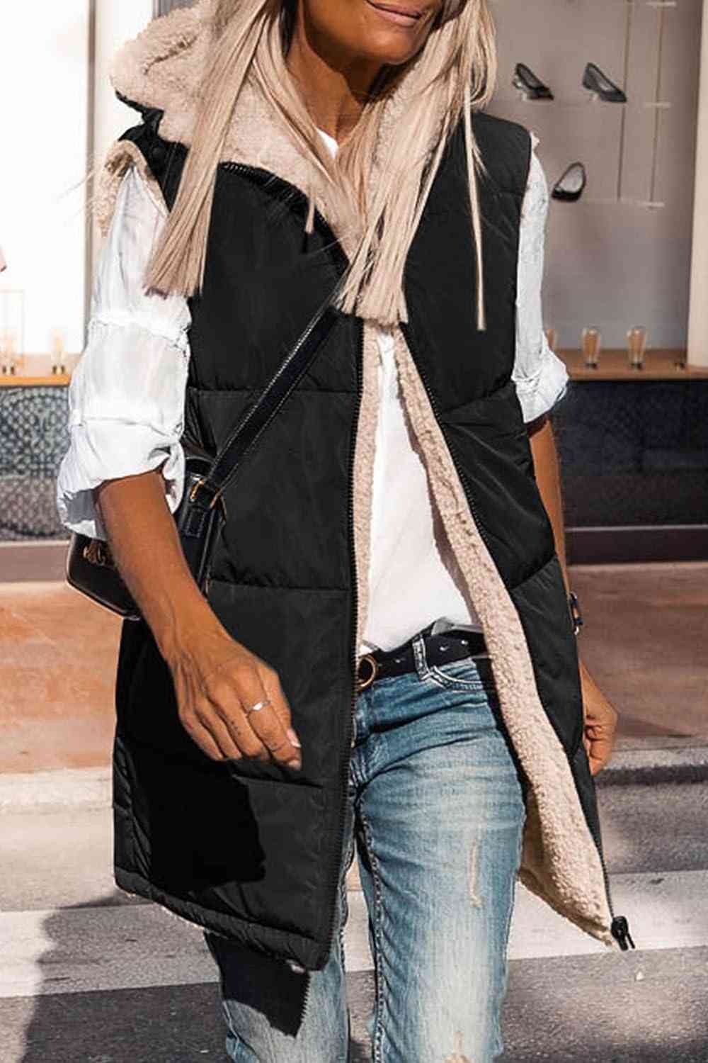 Berg-Feldt | Gilet à capuche long zippé
