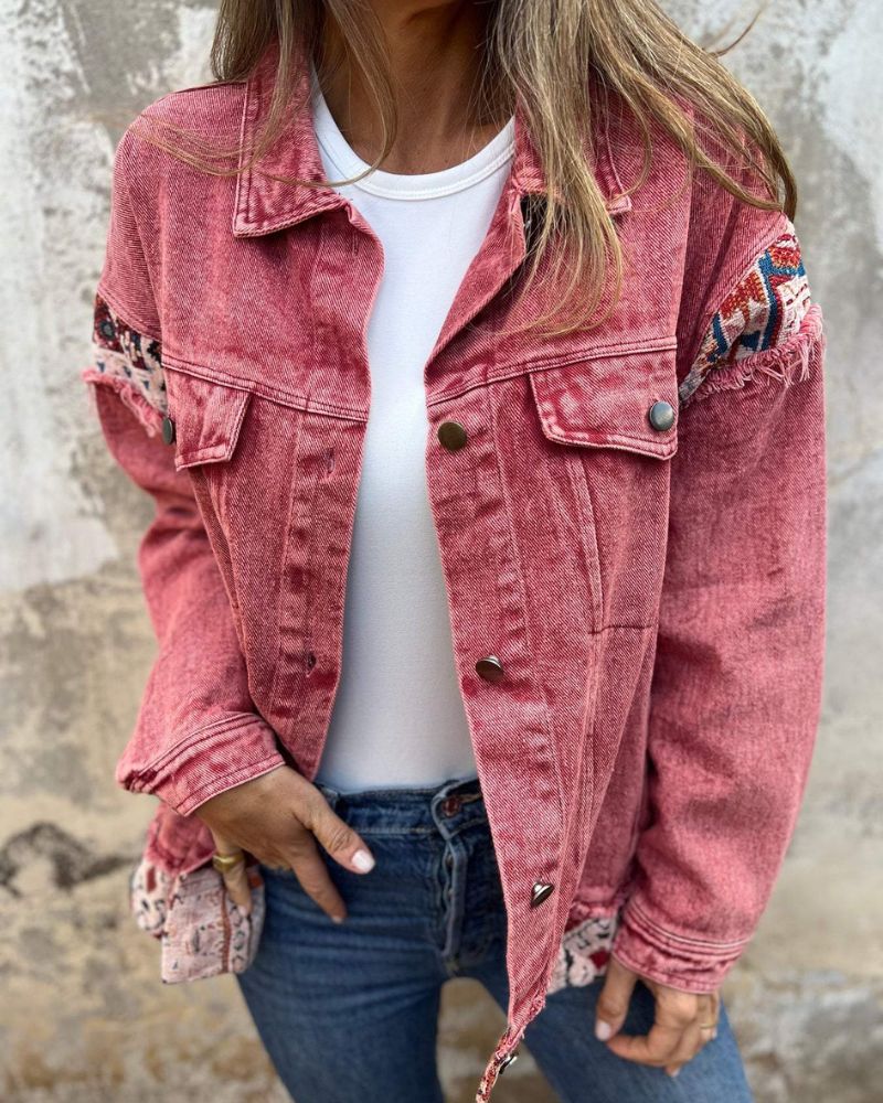 Berg-Feldt | Denim-Patchwork Freizeitjacke