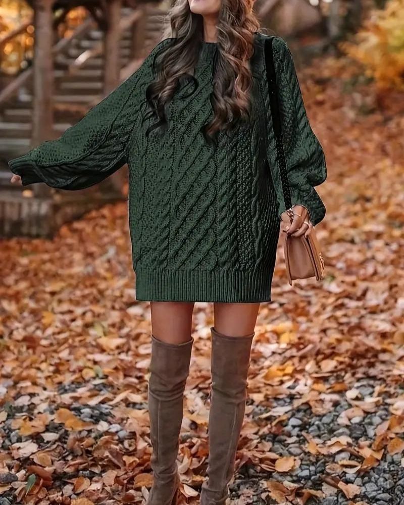 Berg-Feldt | Kabelstrick Langarmkleid