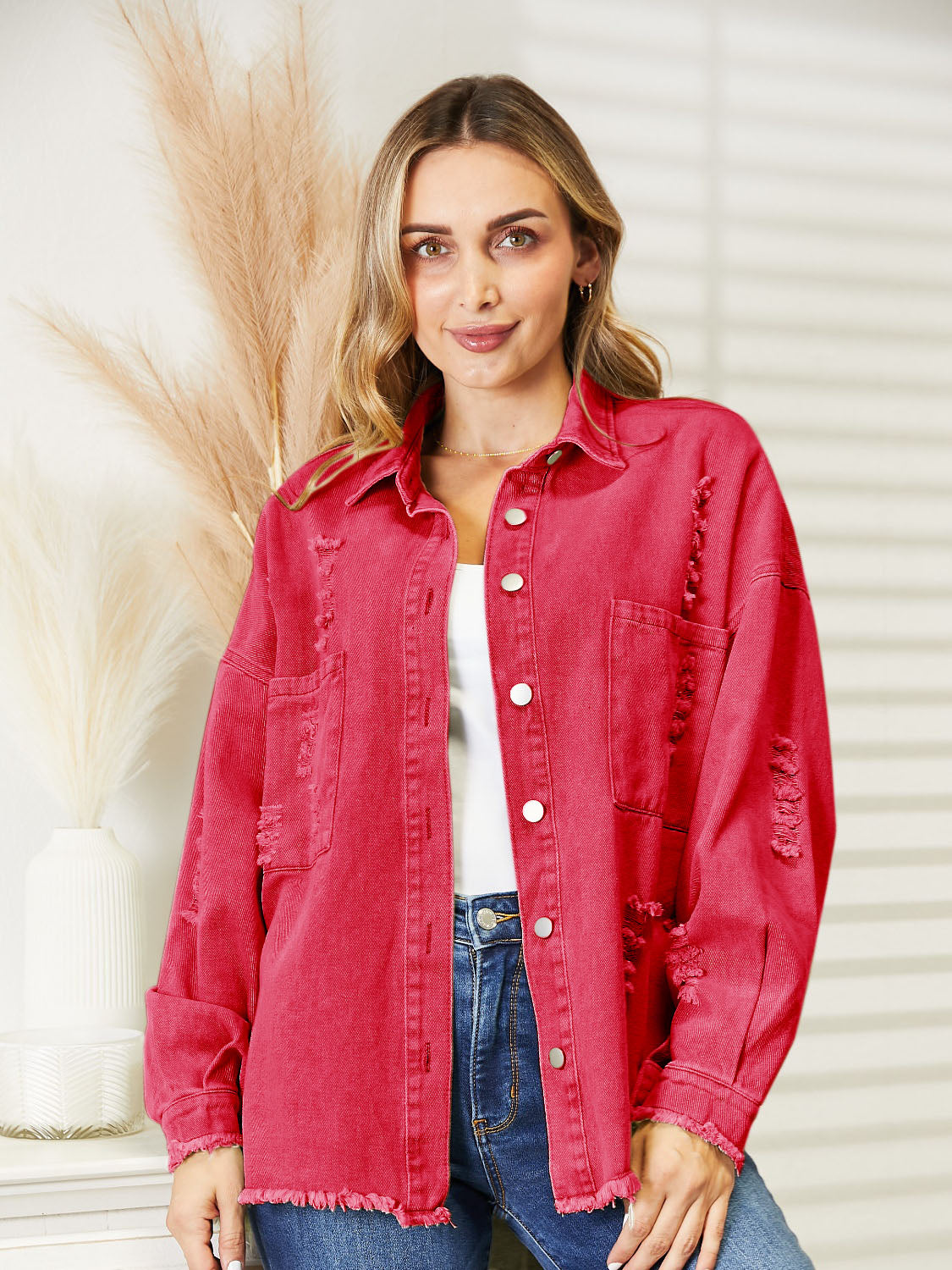 Berg-Feldt | Veste en jean à ourlet brut déchiré