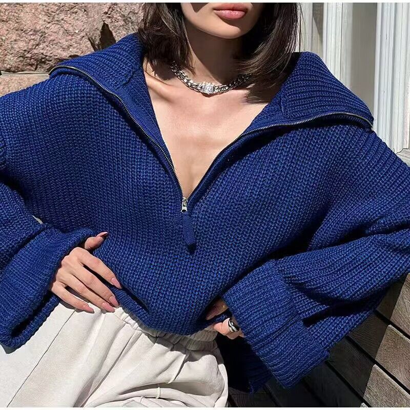 Berg-Feldt | Rippstrick Pullover mit Reißverschluss Weich und Warm Lässige Eleganz