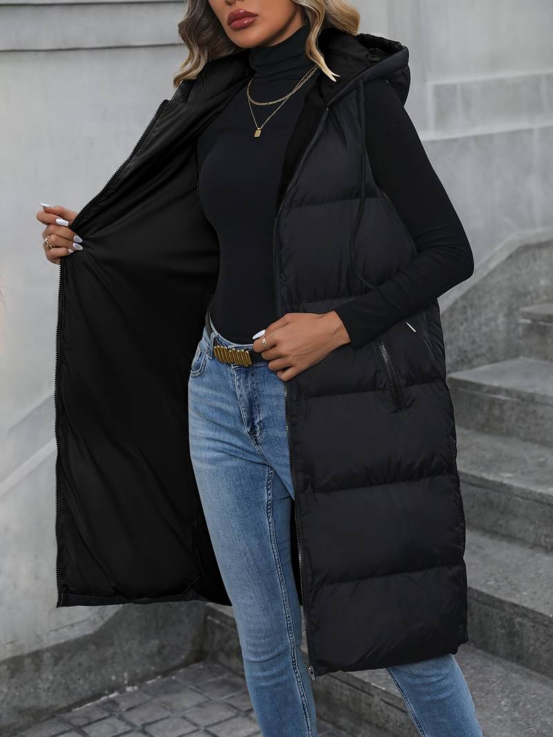 Berg-Feldt | Gilet Long à Capuche Zippé pour Femme