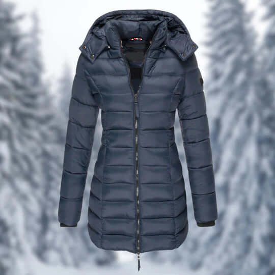 Berg-Feldt | Manteau d'hiver mi-long pour femme avec capuche amovible