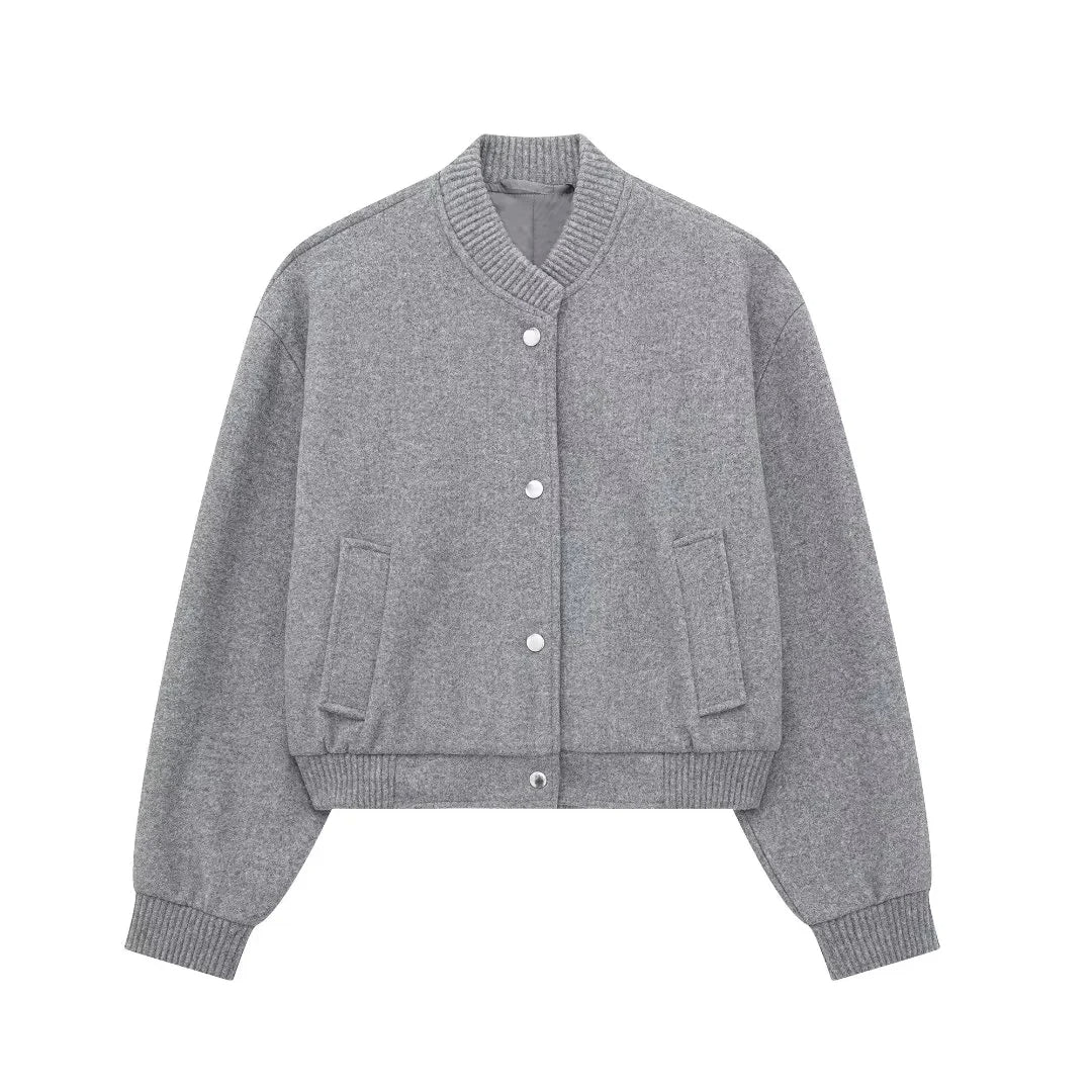 Berg-Feldt | Blouson bomber court pour femme avec boutons-pression