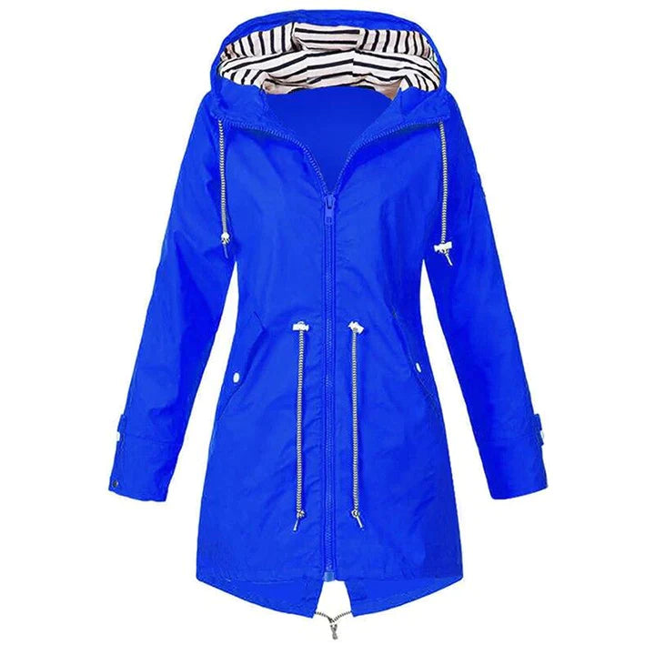Berg-Feldt | Veste de pluie imperméable à capuche pour femme, élégante et adaptée à l'extérieur
