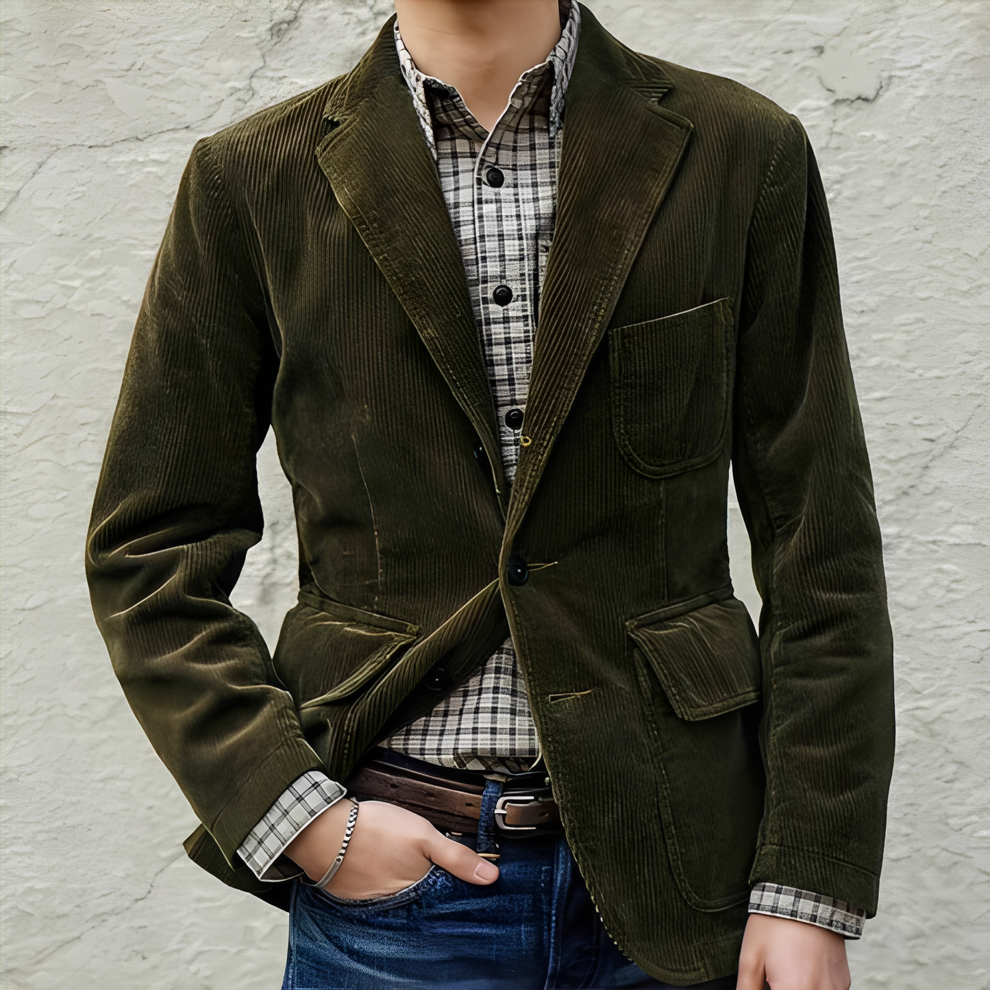 Berg-Feldt | Legere Wolljacke mit Taschen für Herren