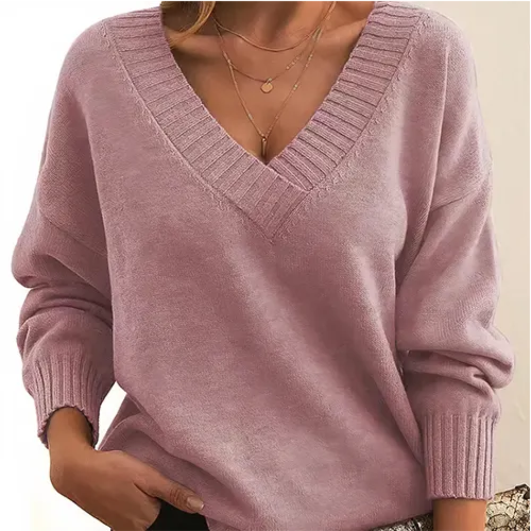 Berg-Feldt | Pullover Winter V-Ausschnitt für Frauen