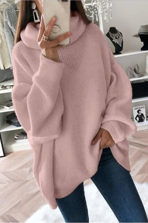 Pull oversize pour femme avec manches bouffantes