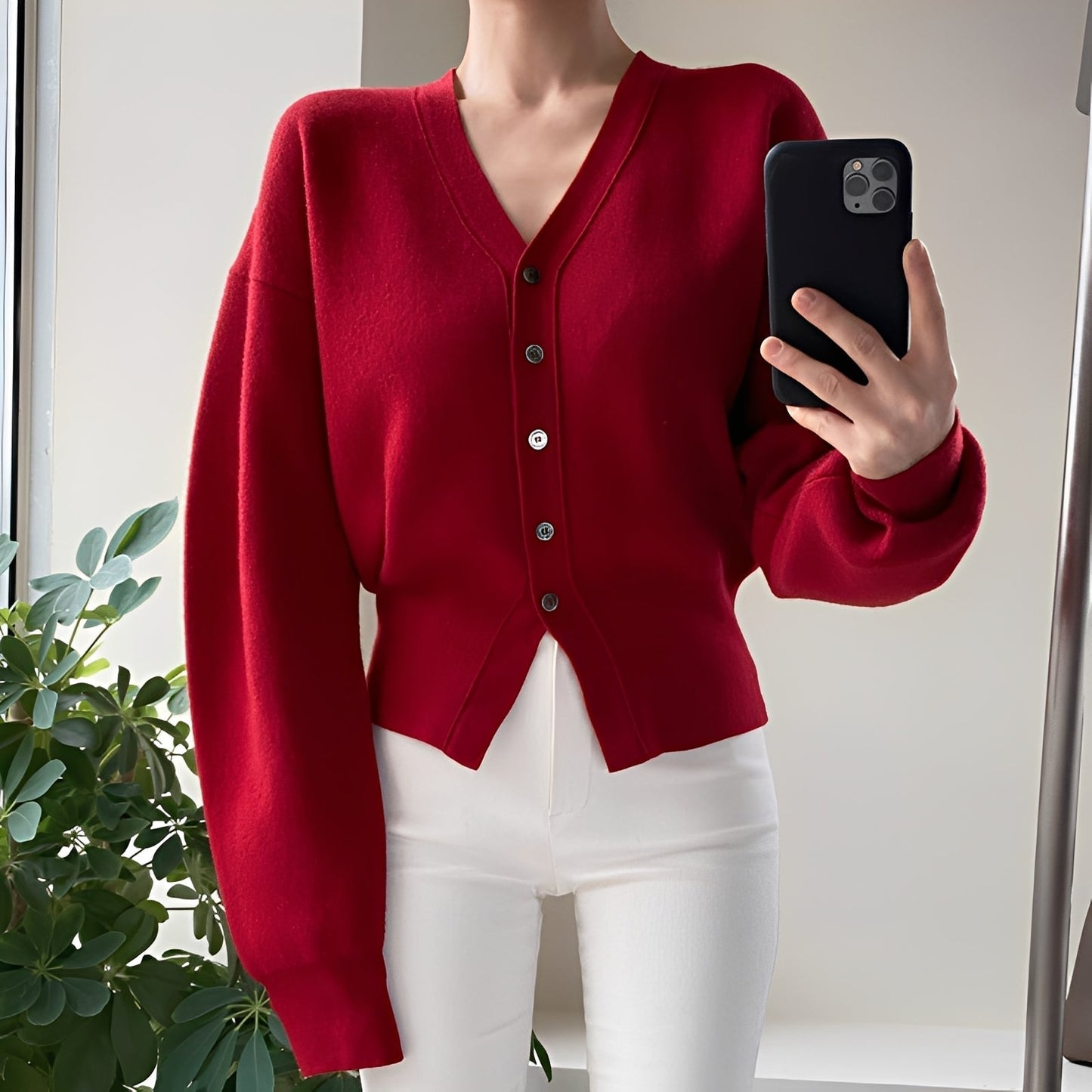 Berg-Feldt | Klassische, locker gestrickte Strickjacke für Frauen