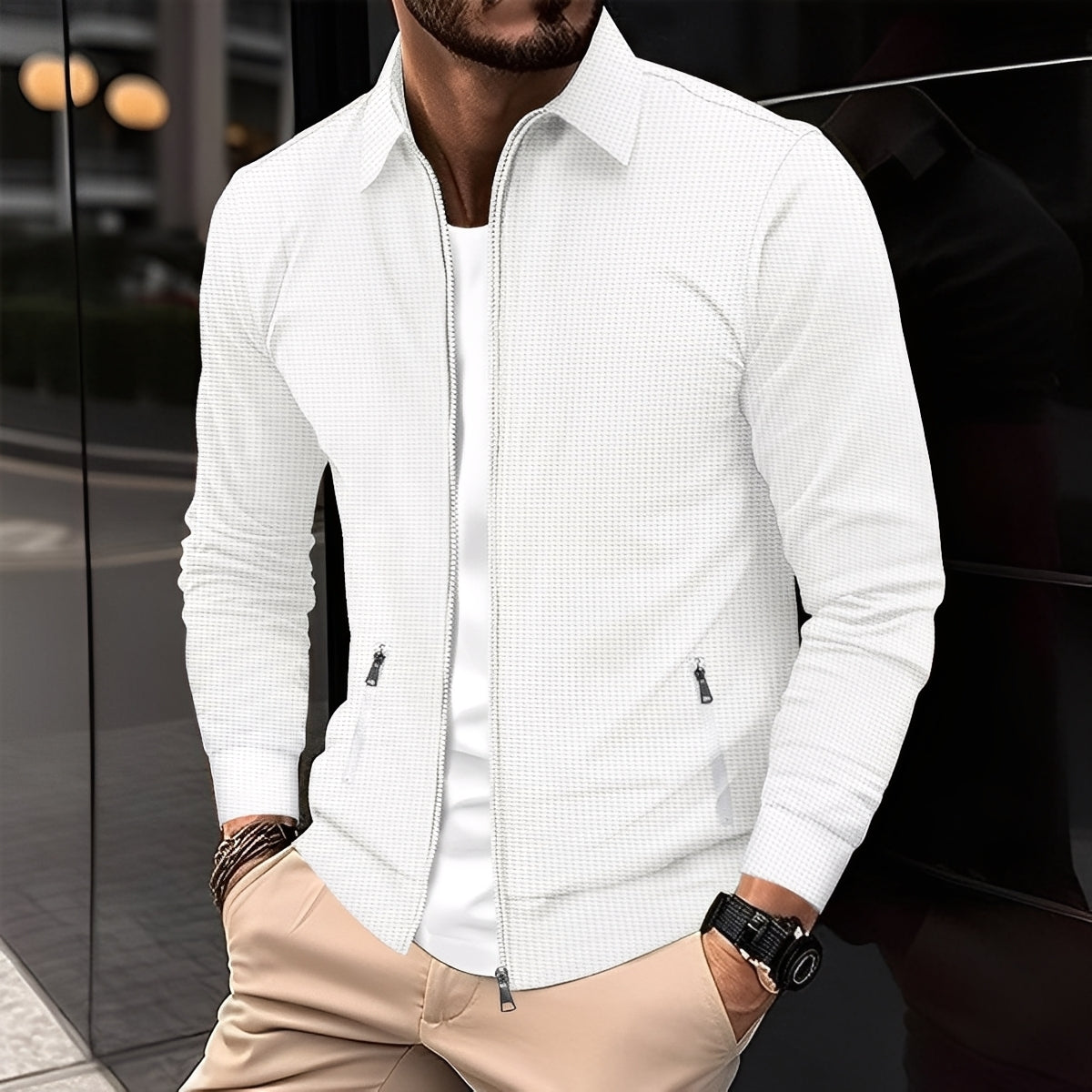 Berg-Feldt | Moderne Jacke mit Reißverschlusstaschen für Herren