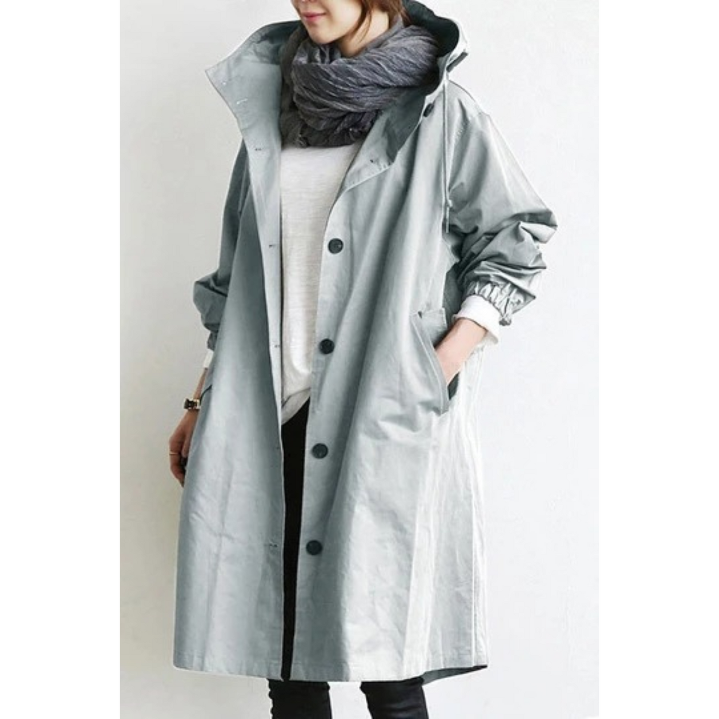 Berg-Feldt | stilvolle lange Damenjacke mit Kapuze