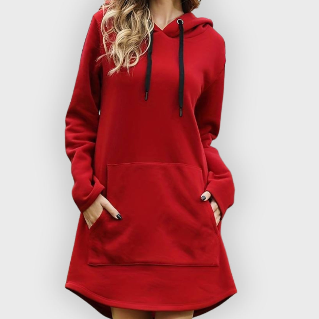 Berg-Feldt | Kapuzenpullover Kleid mit Kapuze und Kängurutasche