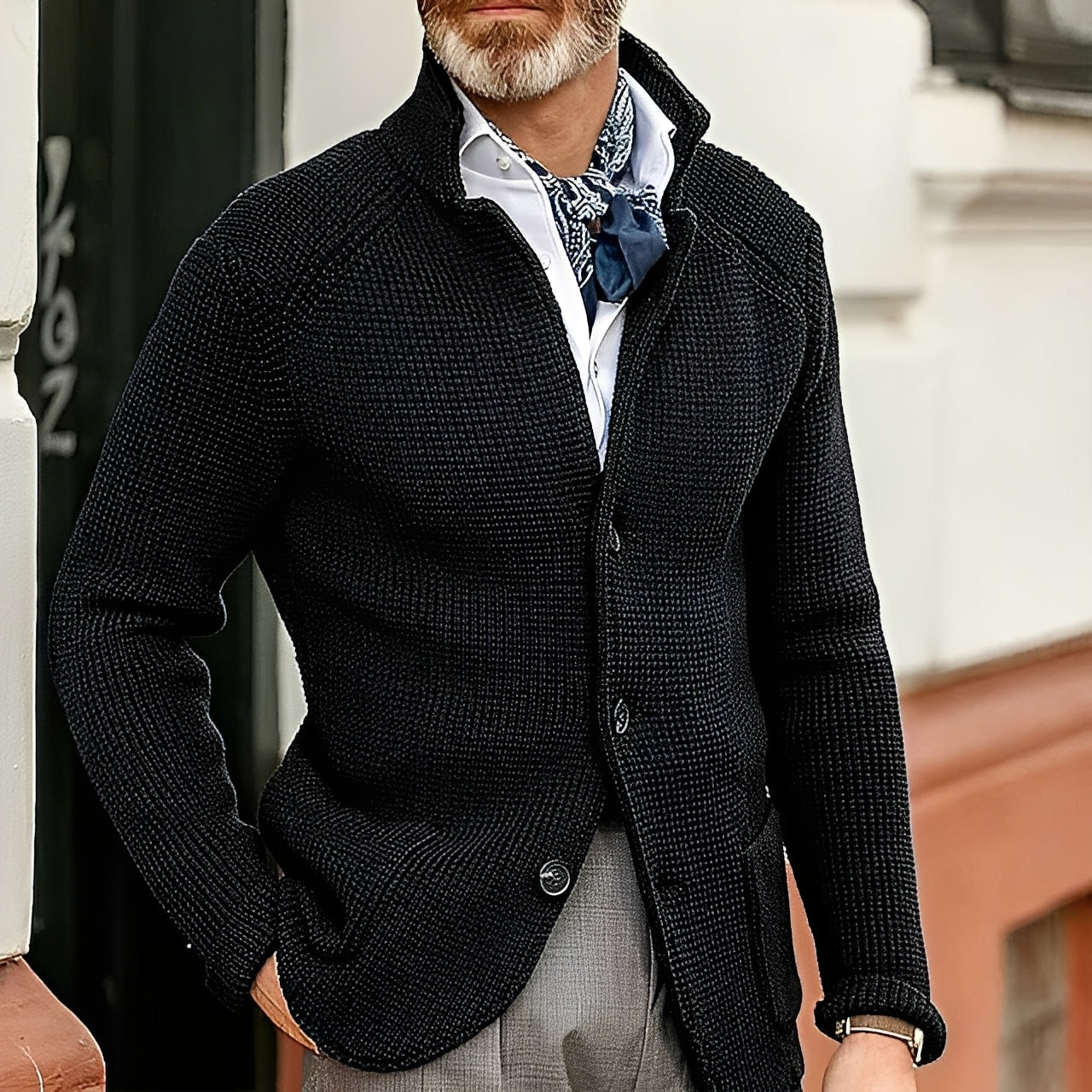 Berg-Feldt | Eleganter Strickcardigan für Herren