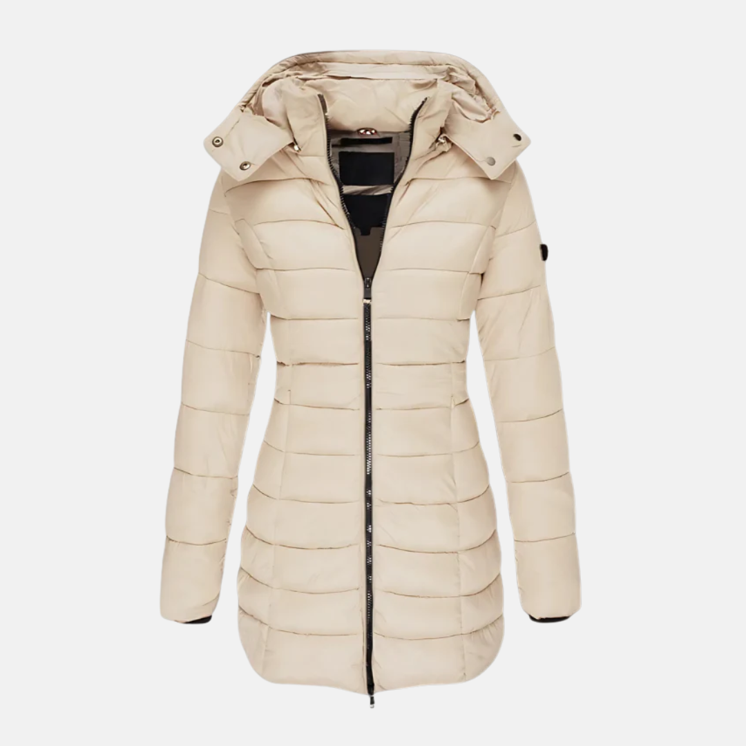 Berg-Feldt | Pufferjacke - Slim Fit - Gepolstert - Mittellang - Mit Kapuze und Rippbündchen