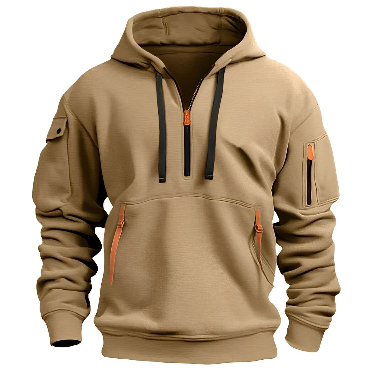 Berg-Feldt | Locker Hoodie mit Halbzip für Männer