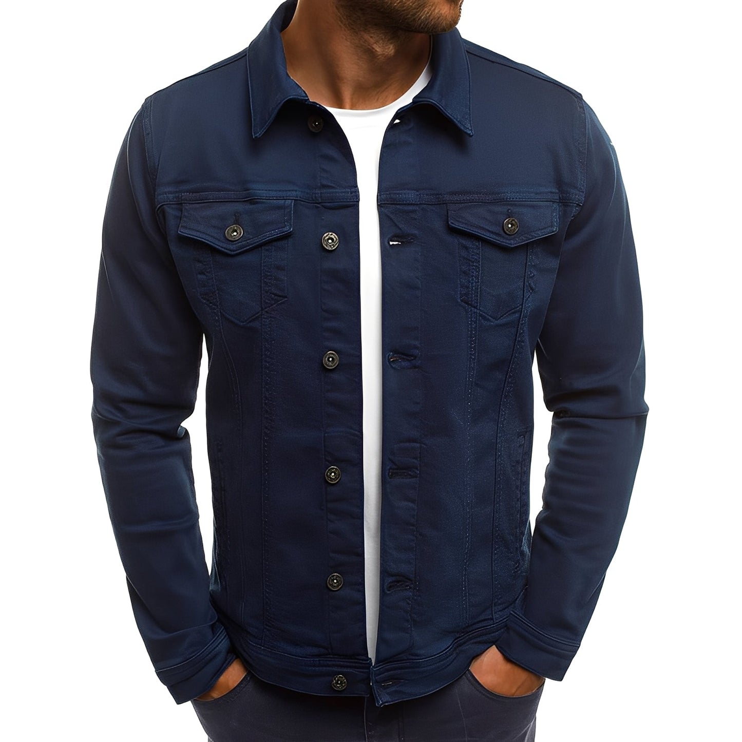 Berg-Feldt | Stylische Denimjacke mit Taschen für Männer