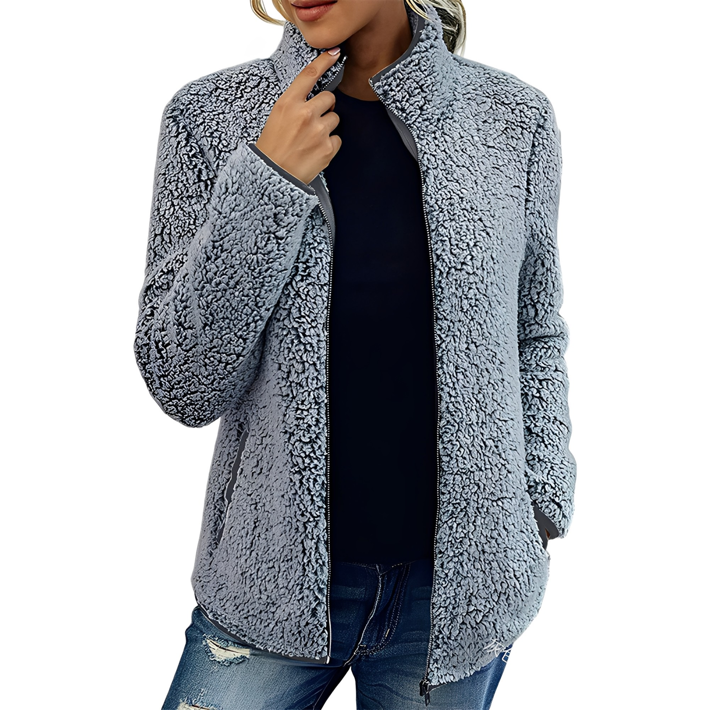 Berg-Feldt | Eleganter Fleece-Veloursmantel für Damen