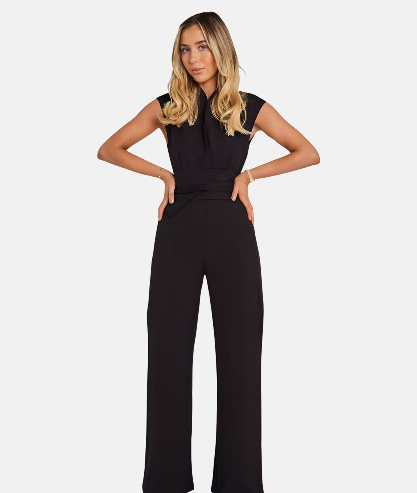 Combinaison-pantalon portefeuille ample et tendance Sarkeysha