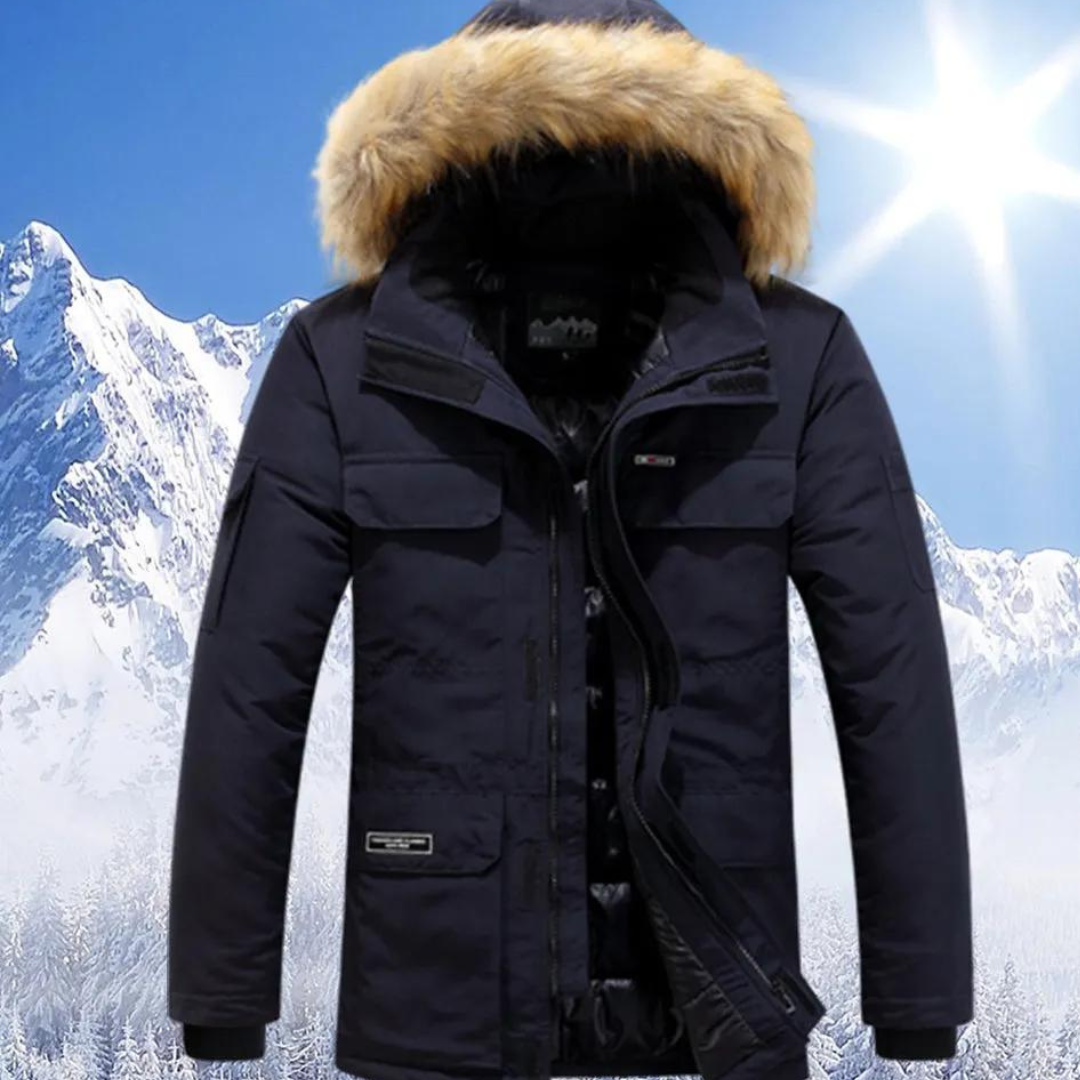 Berg-Feldt | Parka Herren mit Pelzukragen