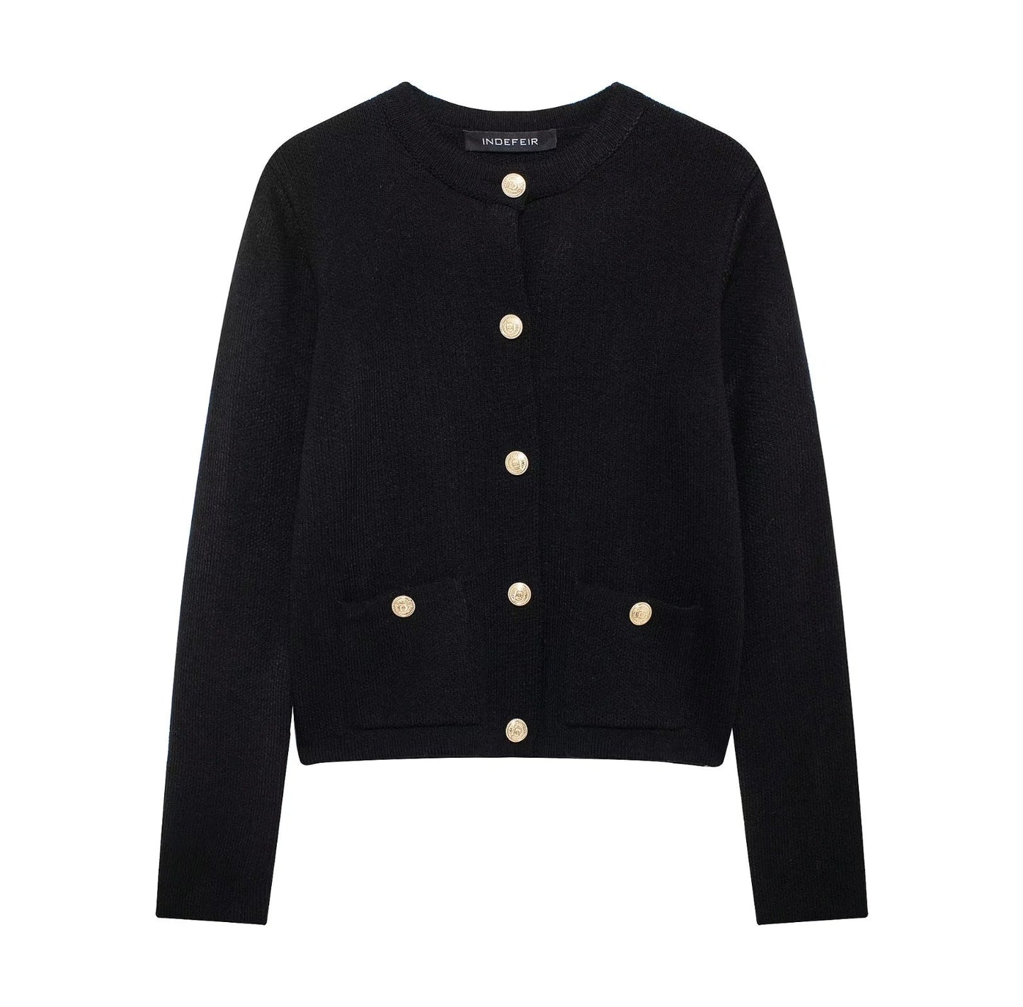 Berg-Feldt | Lässiger Cardigan mit goldenem Knopfverschluss für Damen