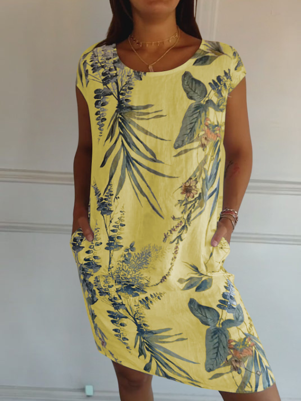 CINDY: Robe fourreau imprimée