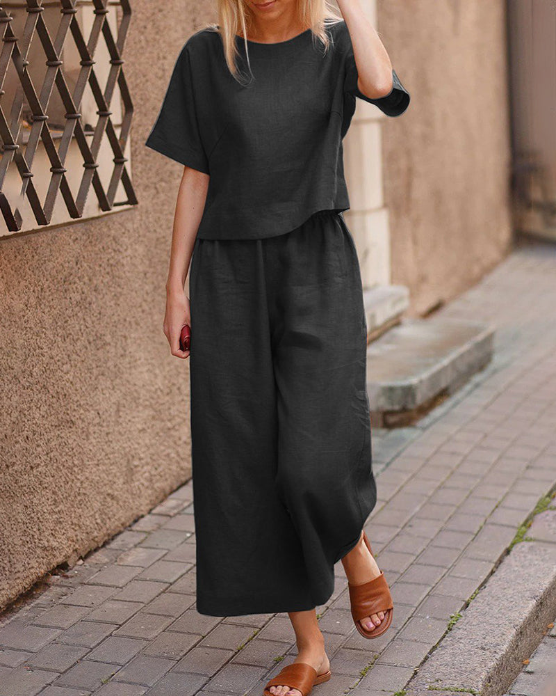 Chloé : Ensemble deux pièces moderne avec haut fluide