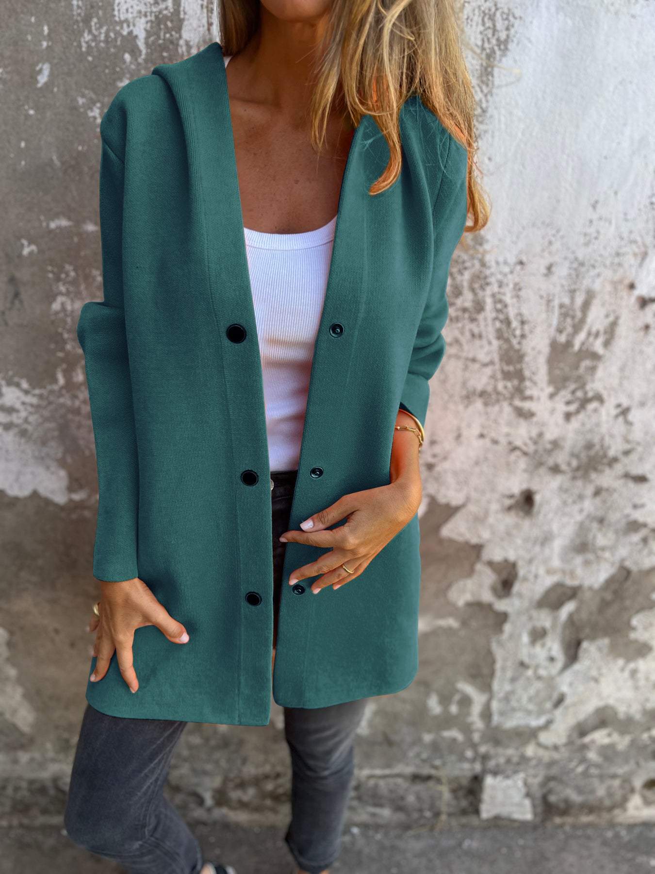 Berg-Feldt | Kapuzen Cardigan mit Knöpfen Die Segoviana
