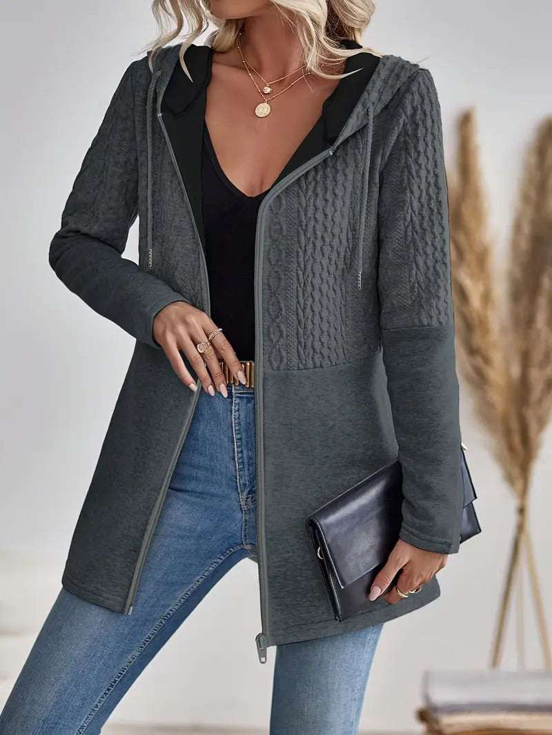Lightweight hooded coat (March)