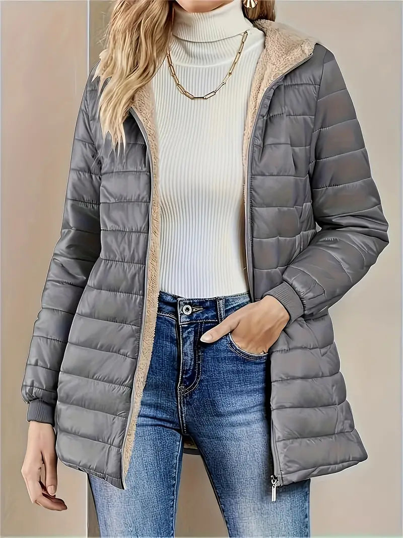 Berg-Feldt | Mittellange Kapuzen Steppjacke