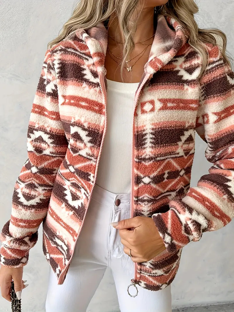 Berg-Feldt | Manteau à motif aztèque pour l'automne et l'hiver