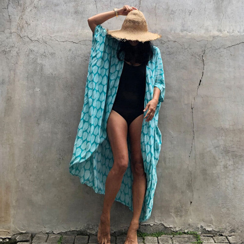 Berg-Feldt | Glamouröse Sonnenschutz Resort Strandkleid Cover Up