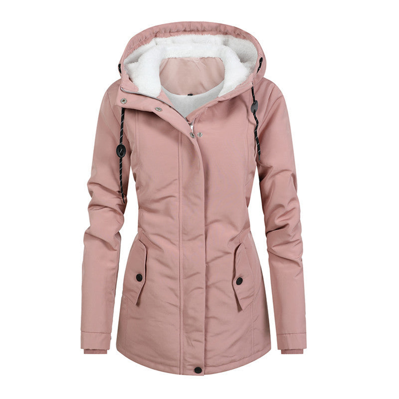 Berg-Feldt | Mit Fleece gefütterte Damenjacke mit Kapuze und Kordelzug