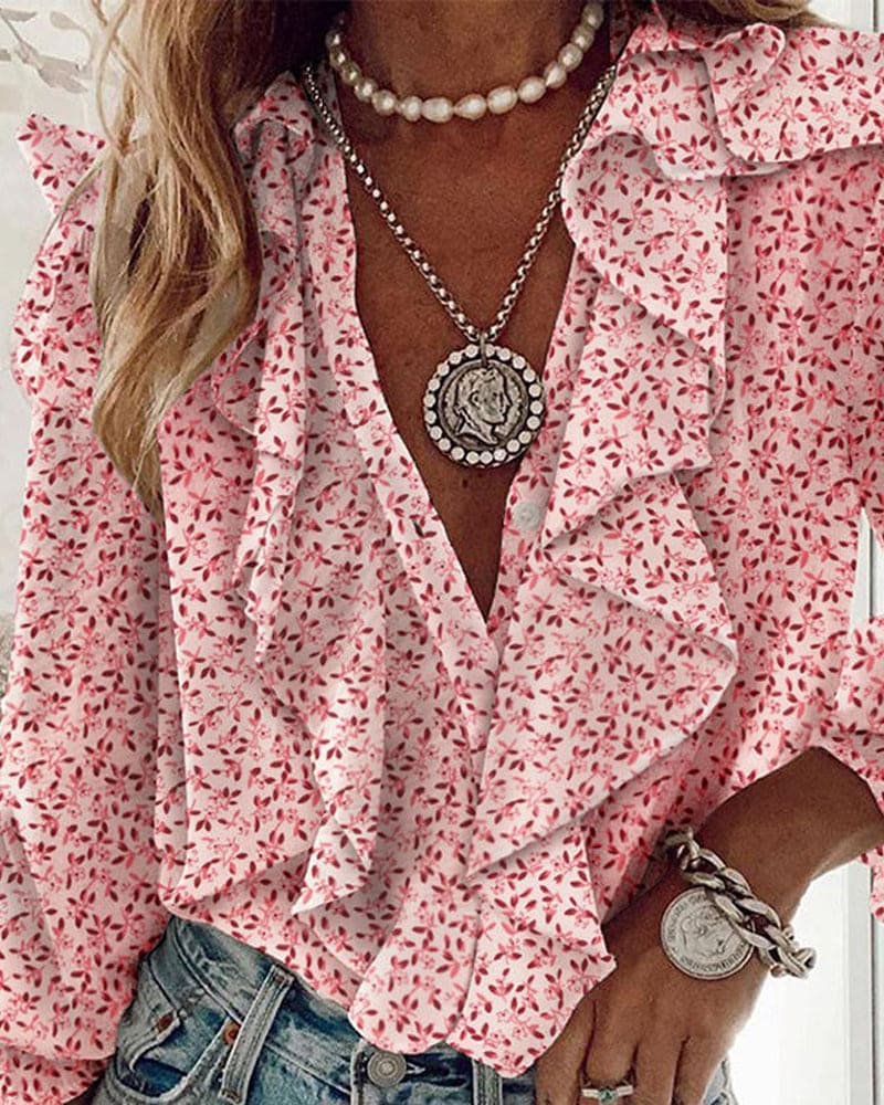 Blouse froncée à manches longues - Ruya